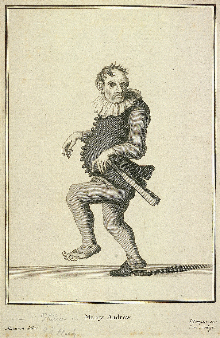 Merry Andrew', possibly a jester or fool, Cries of London