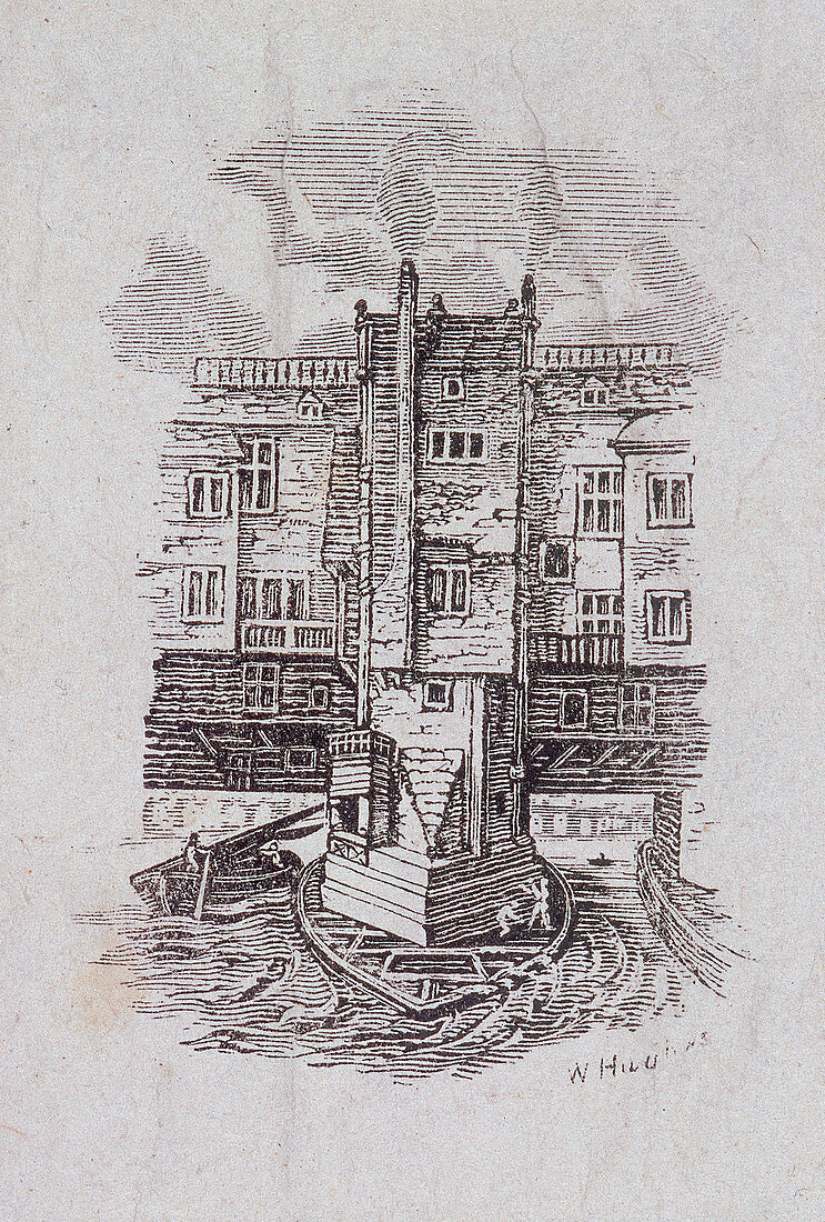 London Bridge (old), London. c1870