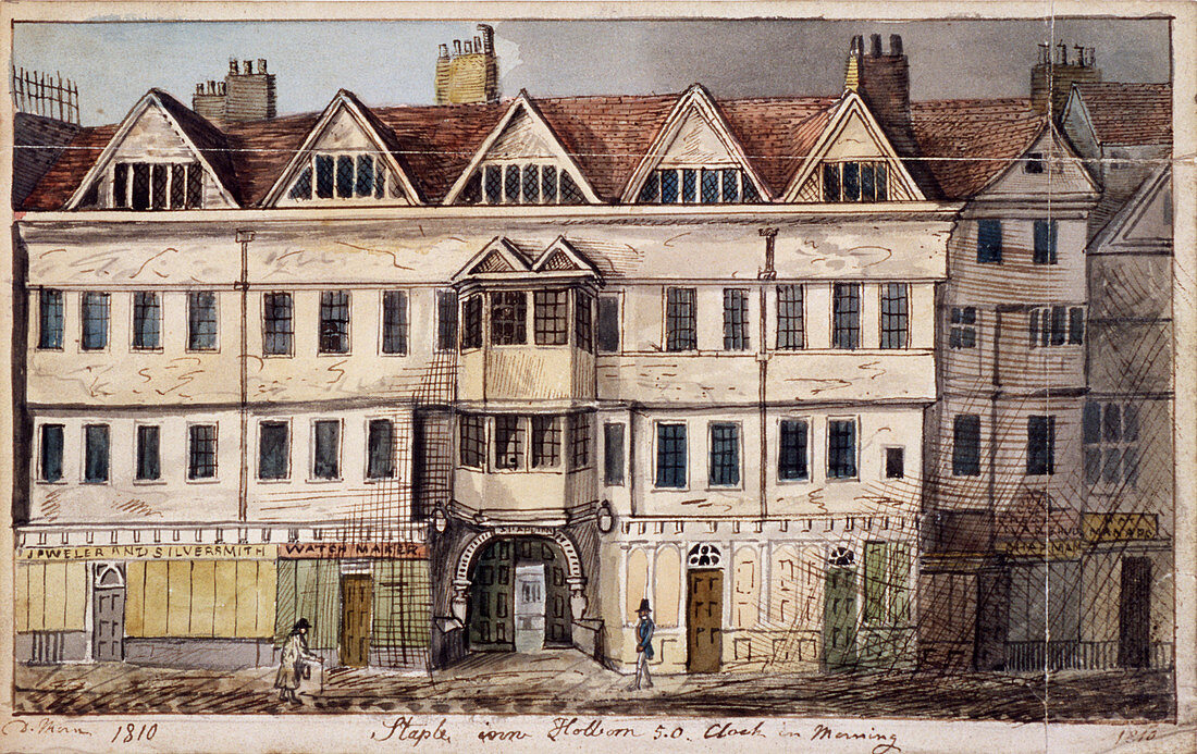 Staple Inn, London, 1810
