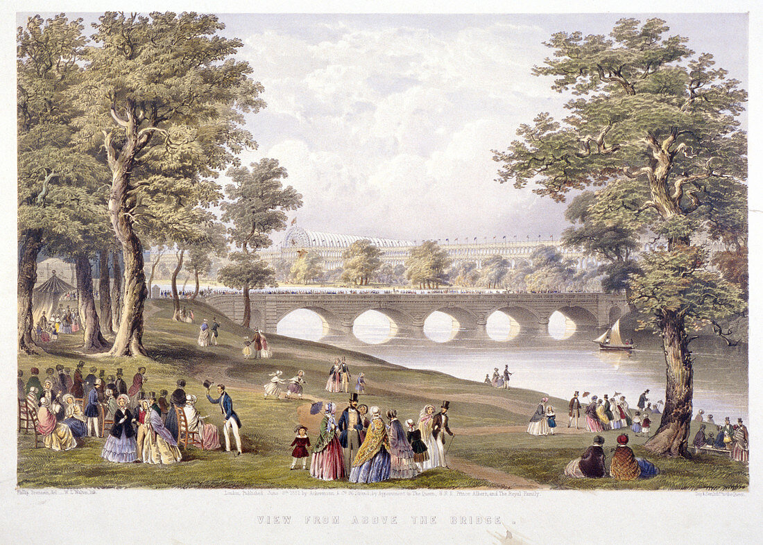 View towards Crystal Palace, London, 1851