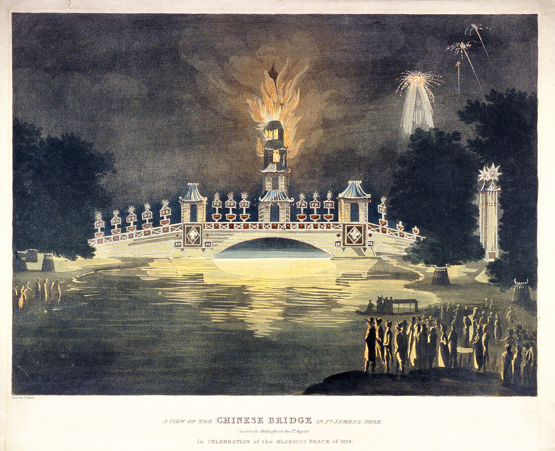 Chinese Bridge in St James's Park, 1814