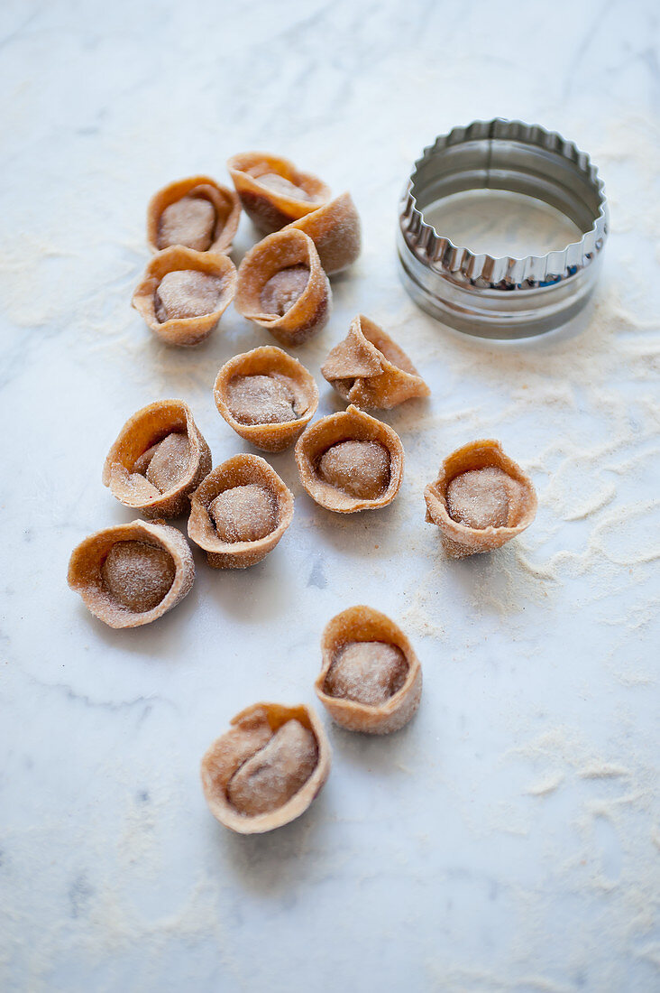 Homemade tortellini