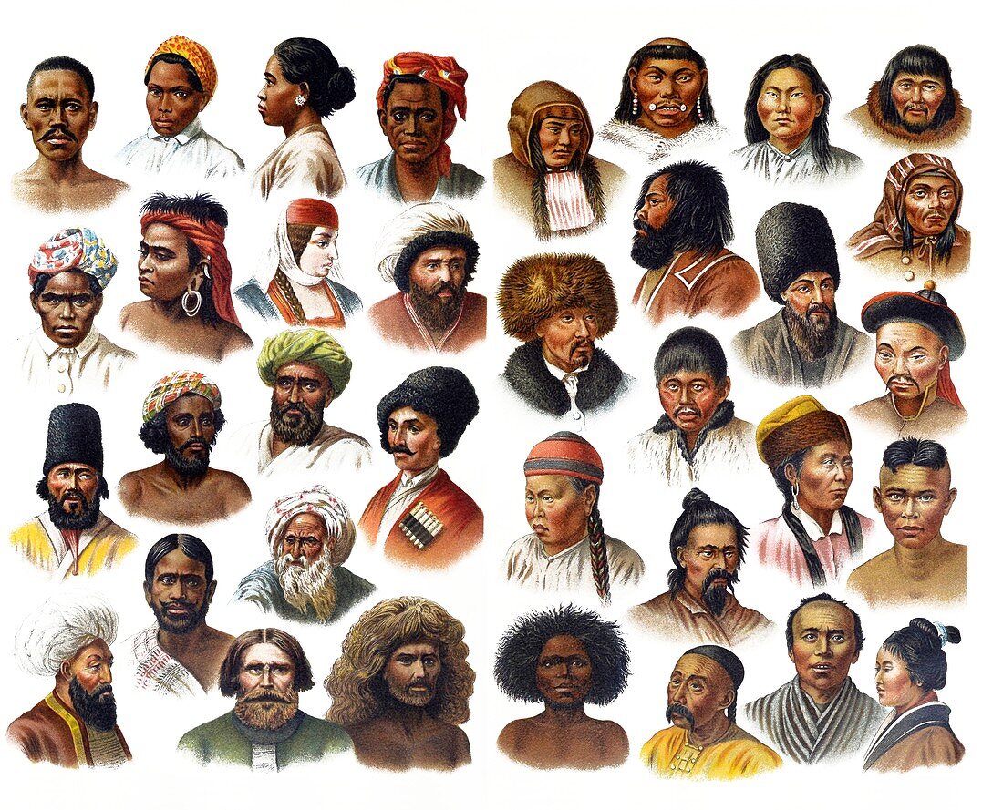 African peoples, 1902 illustration