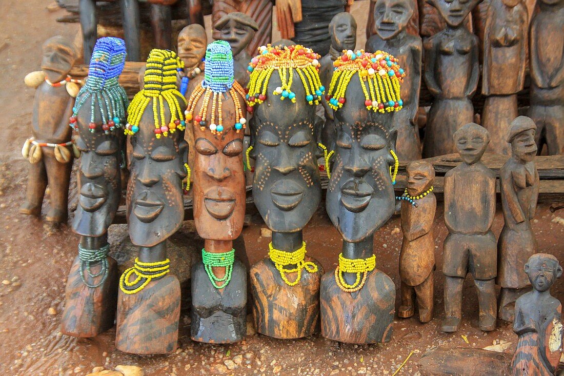 Daasanach tribe handcrafted wooden statues