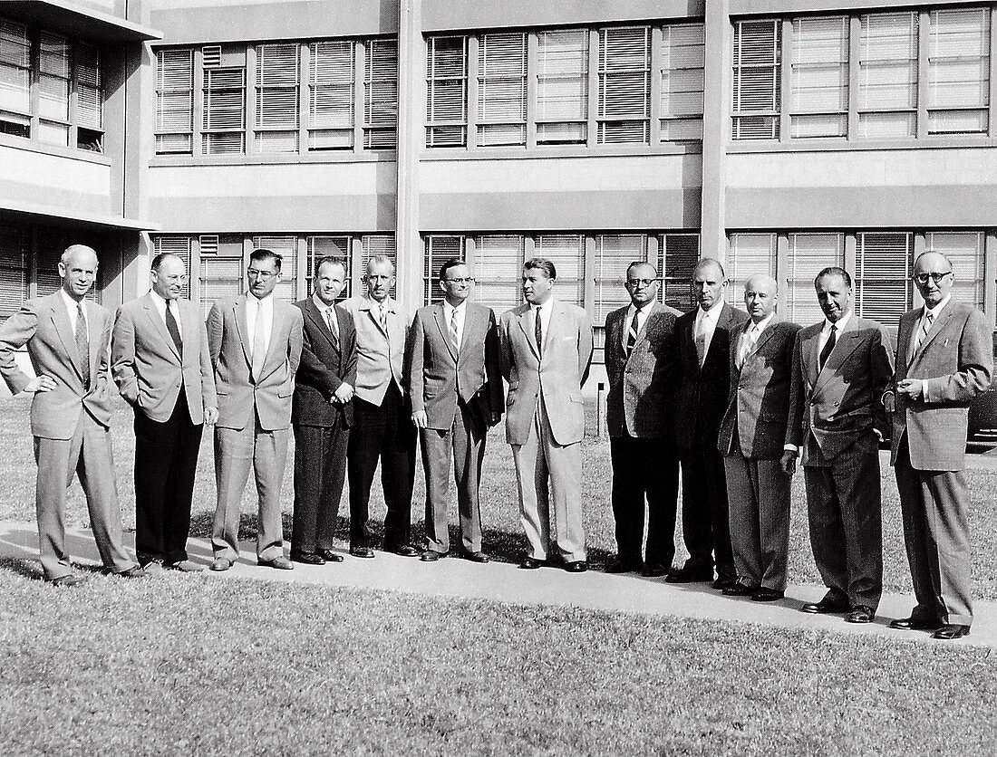 Von Braun and ABMA rocket scientists, 1950s
