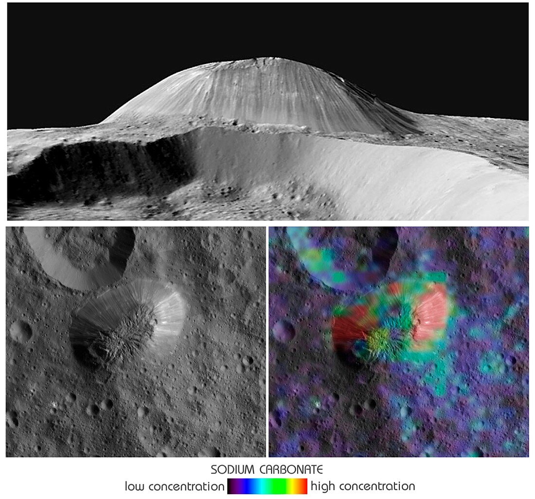 Ahuna Mons, Ceres, satellite image