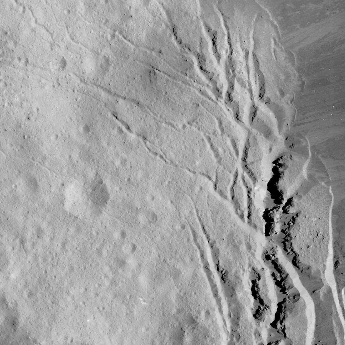 Occator Crater, Ceres, satellite image