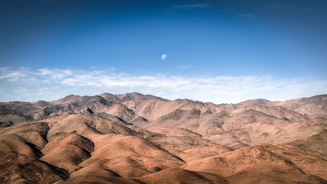 Moon over the Atacama Desert, Chile