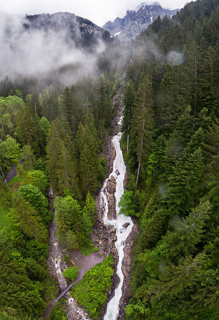 Simmen Falls, aerial photograph
