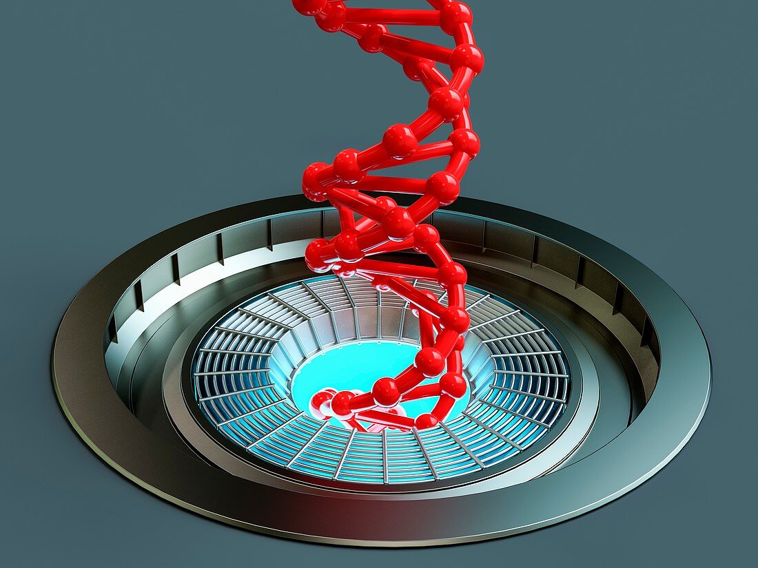 Artificial DNA production, illustration