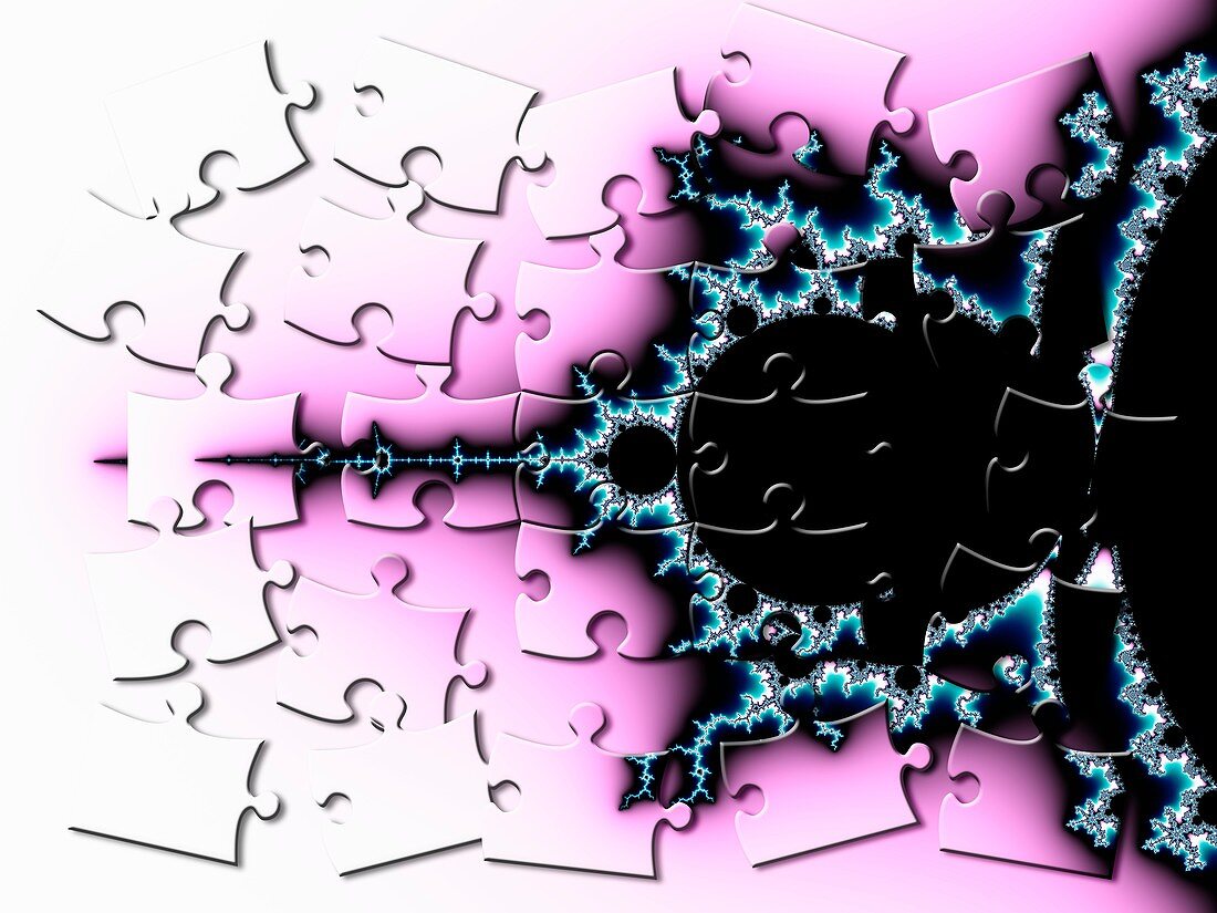 Mandelbrot fractal puzzle, illustration
