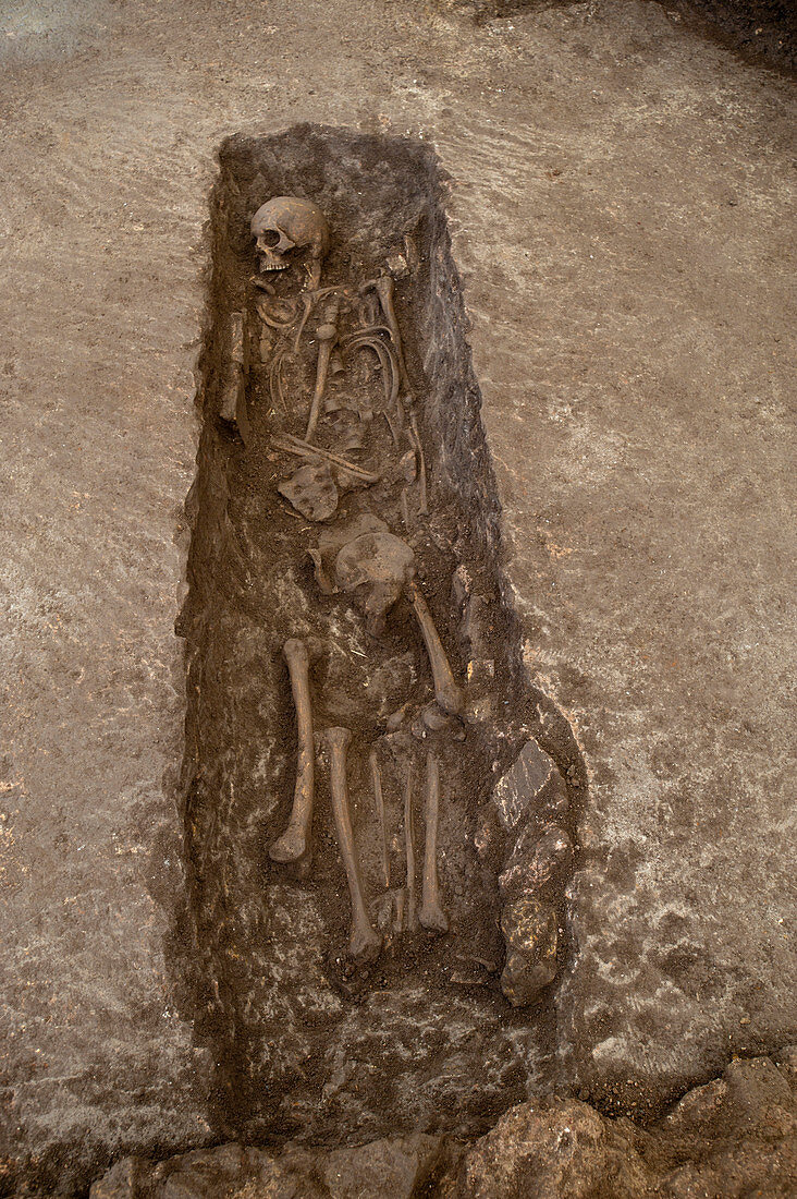 Monk's skeleton excavated in Rome