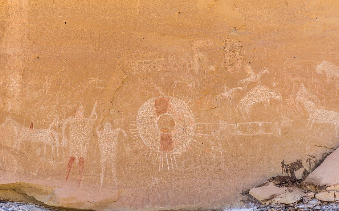 Ancient pictographs, Utah, USA