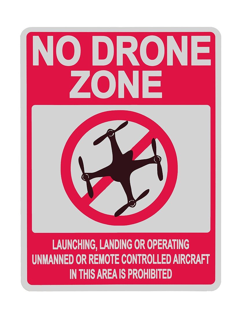No Drone Zone sign