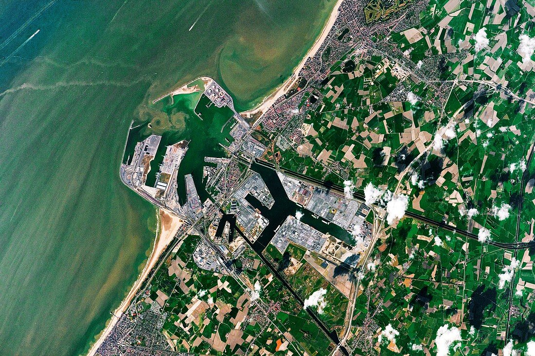 Zeebrugge, Belgium, ISS image