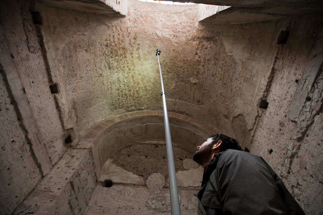Archaeology at Domus Aurea palace in Rome