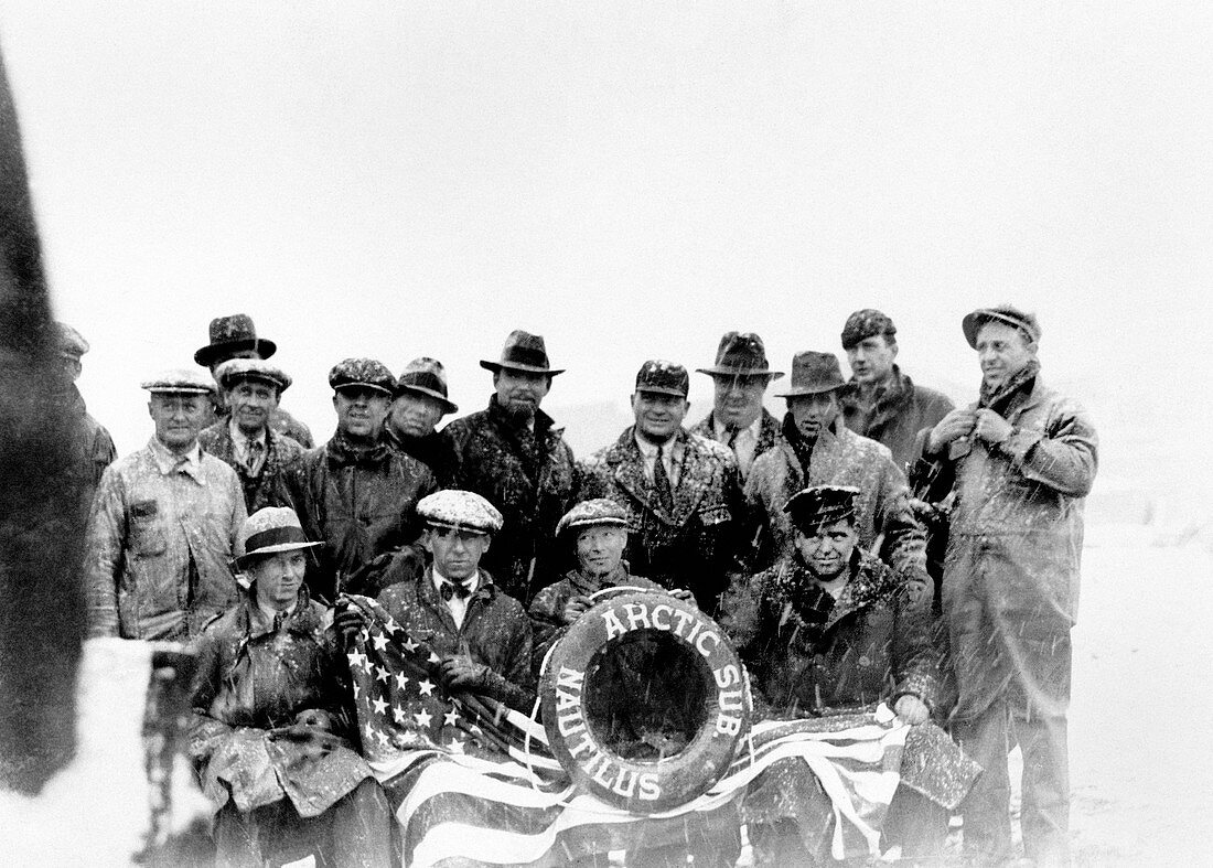 Nautilus crew in the Arctic, 1950s