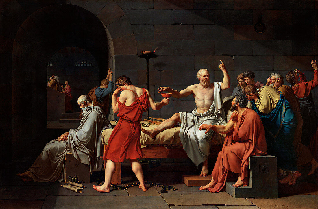 The Death of Socrates, 1787 artwork