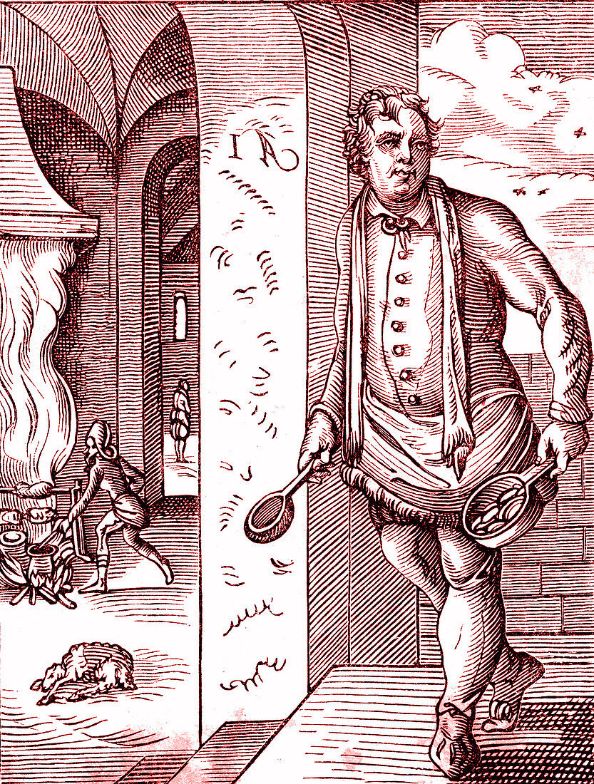 16th Century cook, illustration