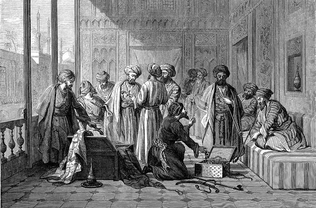 19th Century Iraqi merchants, illustration