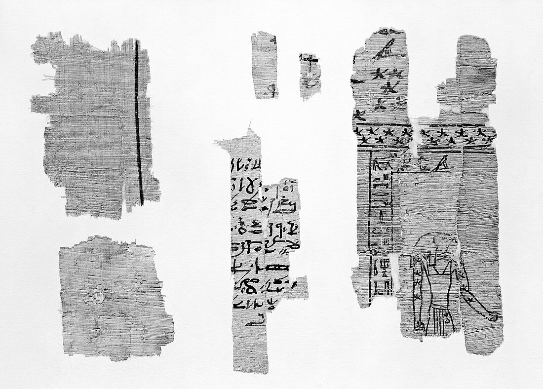 Egyptian papyrus representation of Saturn