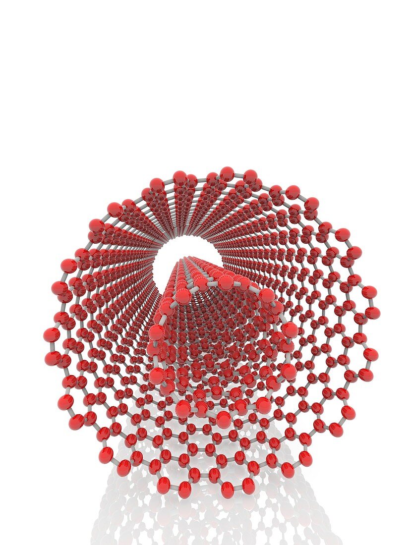 Coaxial carbon nanotube, illustration