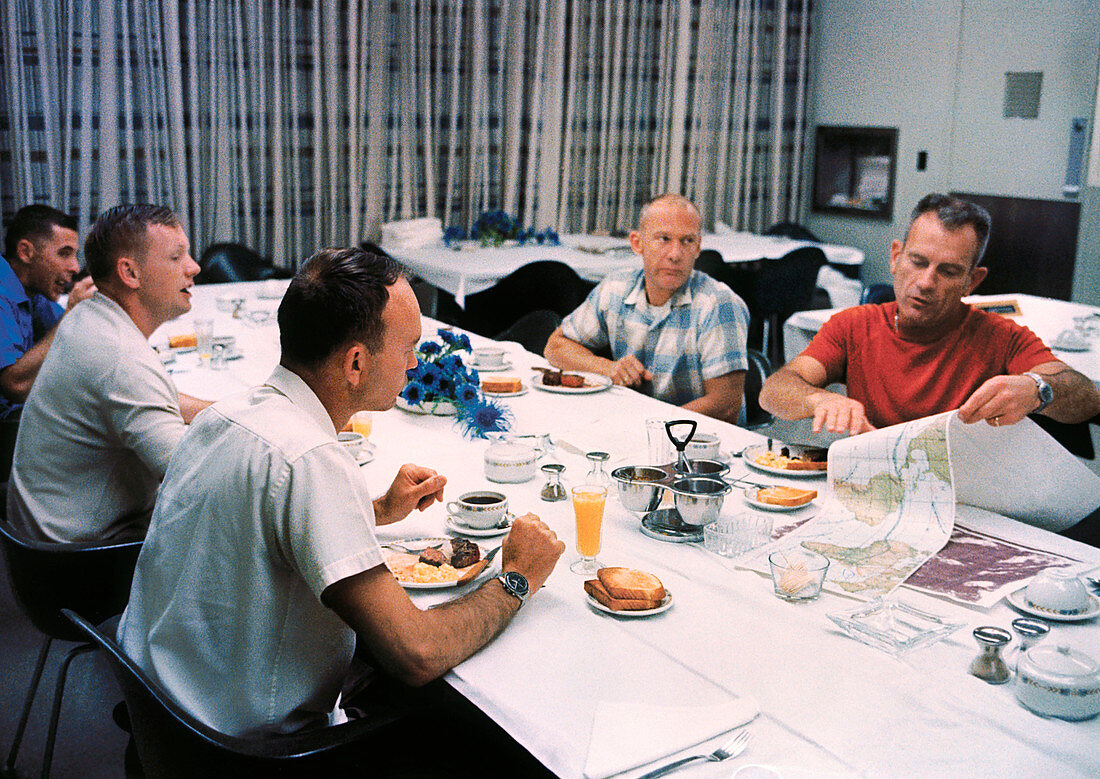 Apollo 11 pre-launch breakfast, July 1969