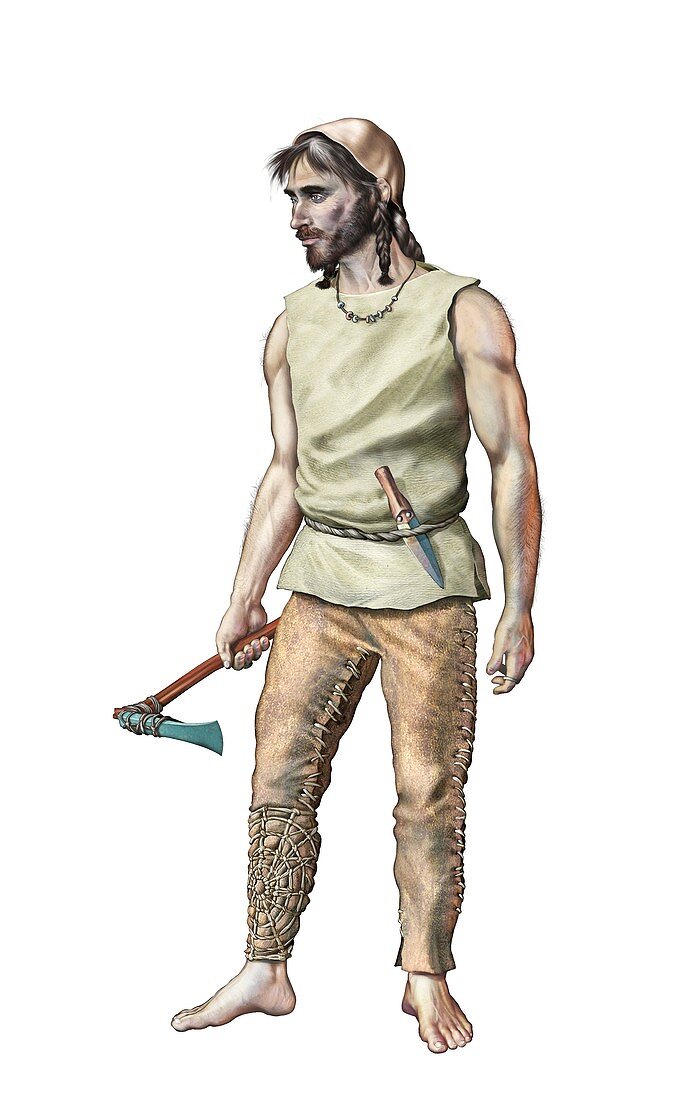 Neolithic man, illustration