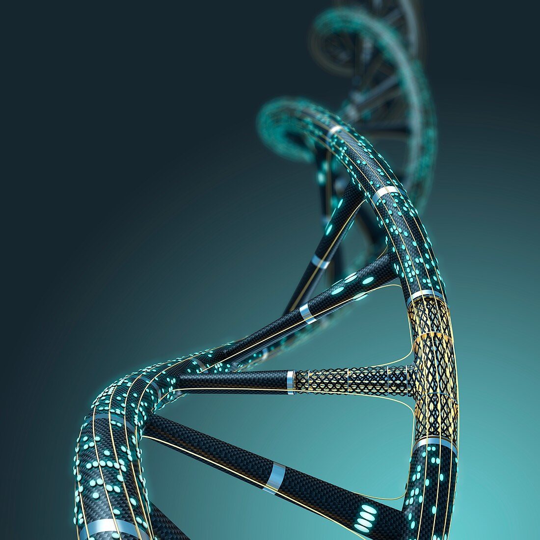 Artificial DNA molecule, illustration