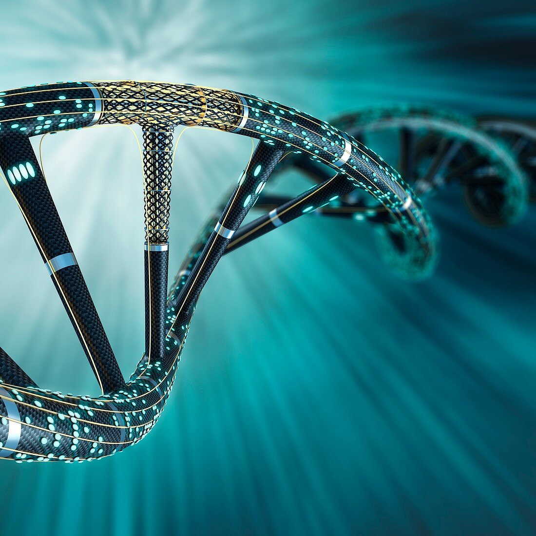Artificial DNA molecule, illustration