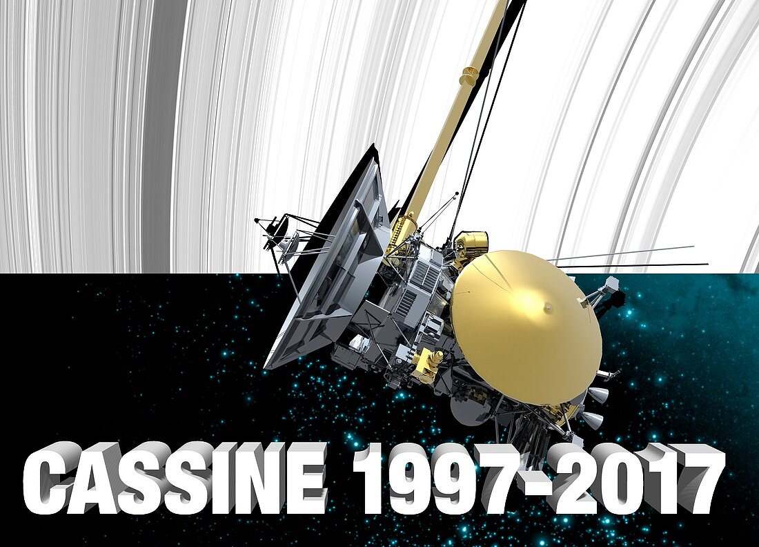 Cassini spacecraft, illustration., illustration