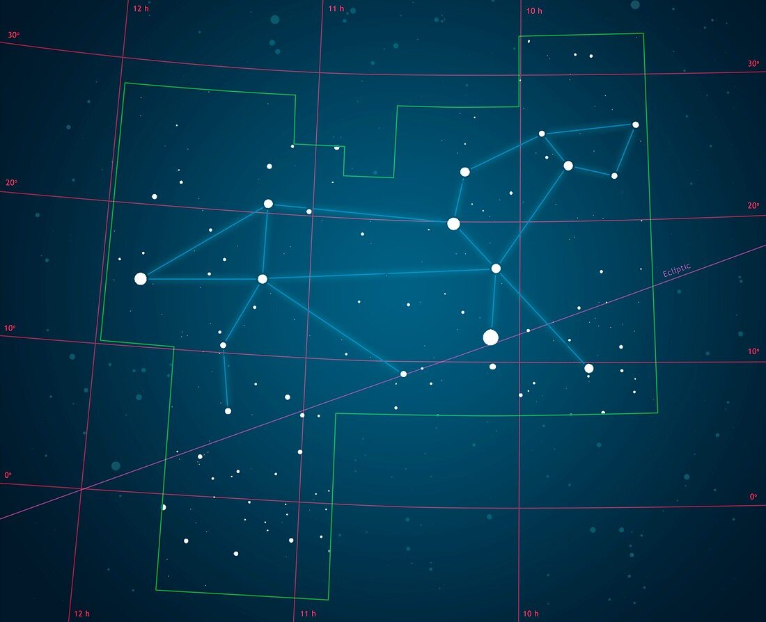 Constellation Leo, illustration
