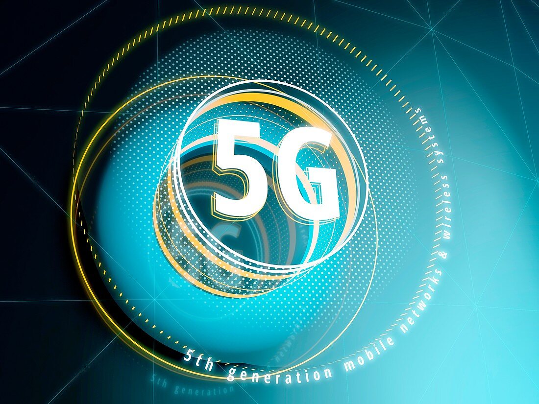 5G sign, illustration