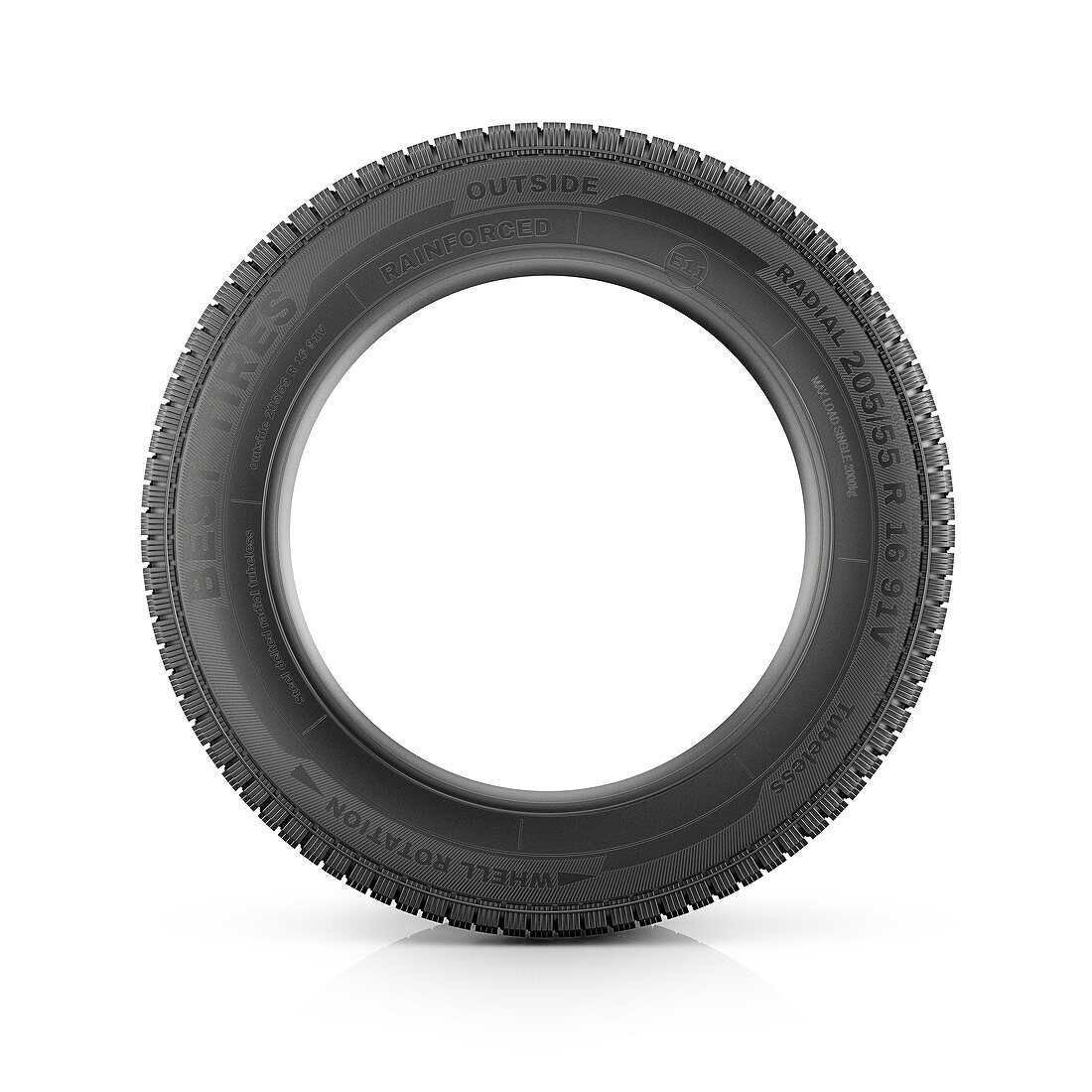 Car tyre, illustration