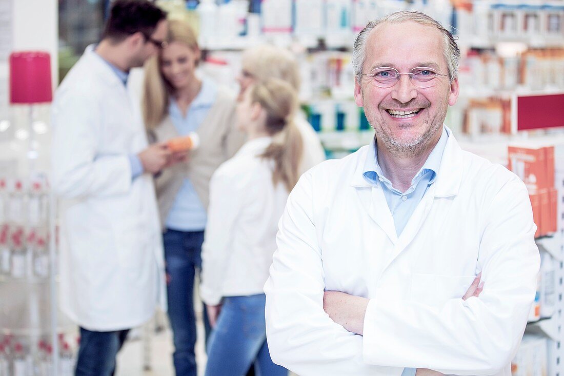 Smiling pharmacist