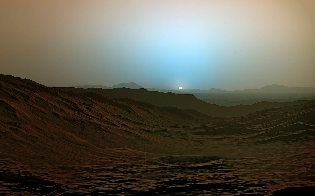 Sunset on Mars, illustration