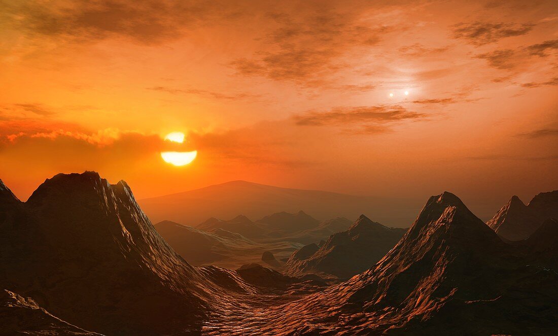 Exoplanet Gliese 667c, illustration