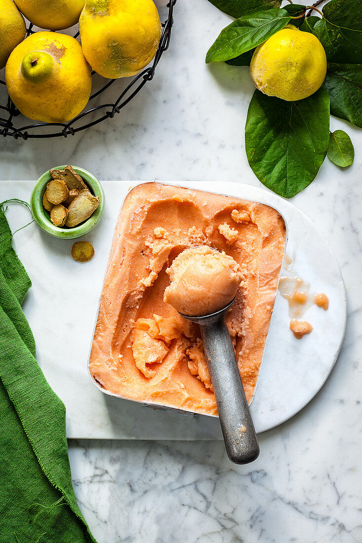 Quince and Ginger Sorbetto