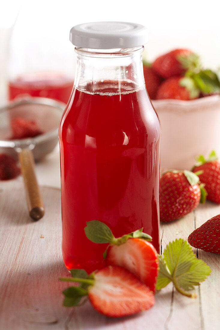 Homemade strawberry vinegar