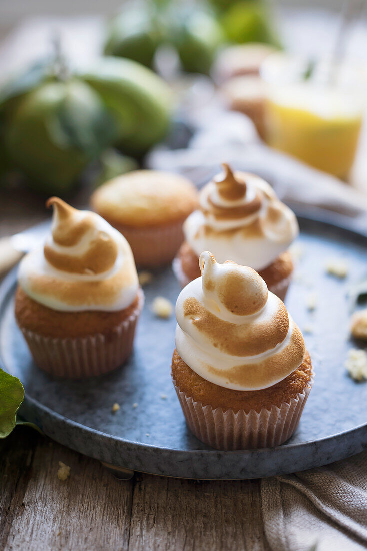 Cupcakes with meringue topping