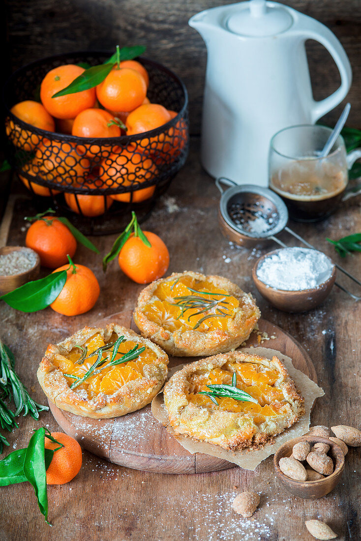 Mini almond tangerine pies