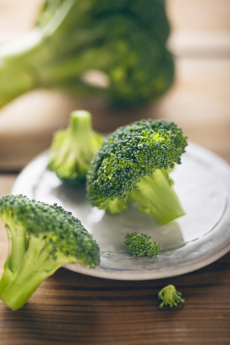 Fresh broccoli florets