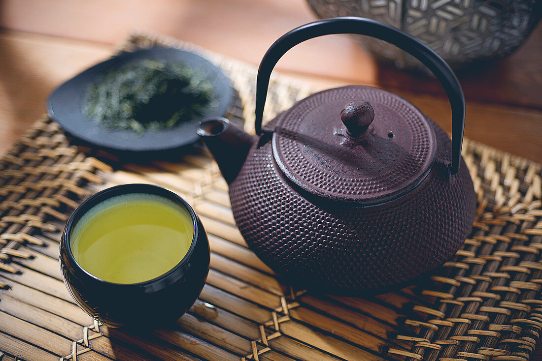 An arrangement with green tea