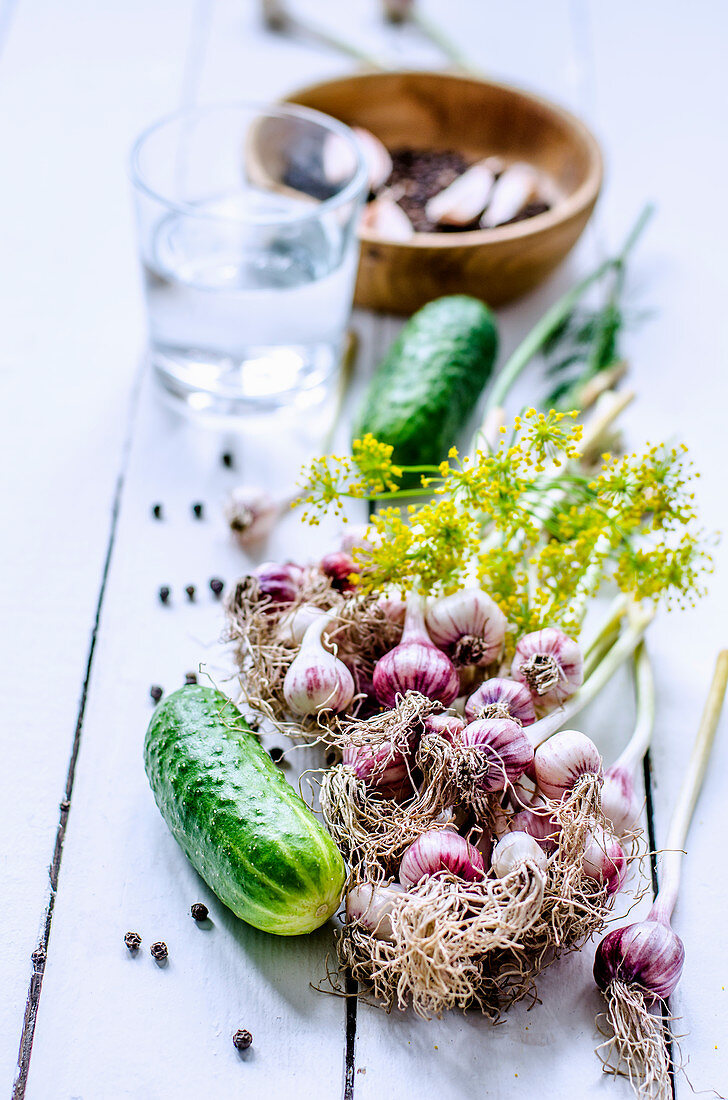 Spices for canning cucumbers