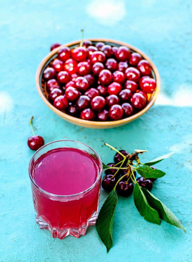 Juice from fresh cherries