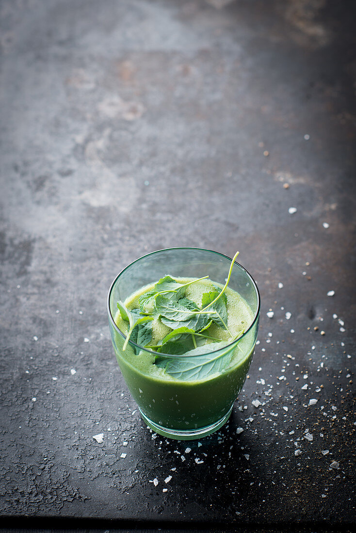 A matcha and cabbage smoothie