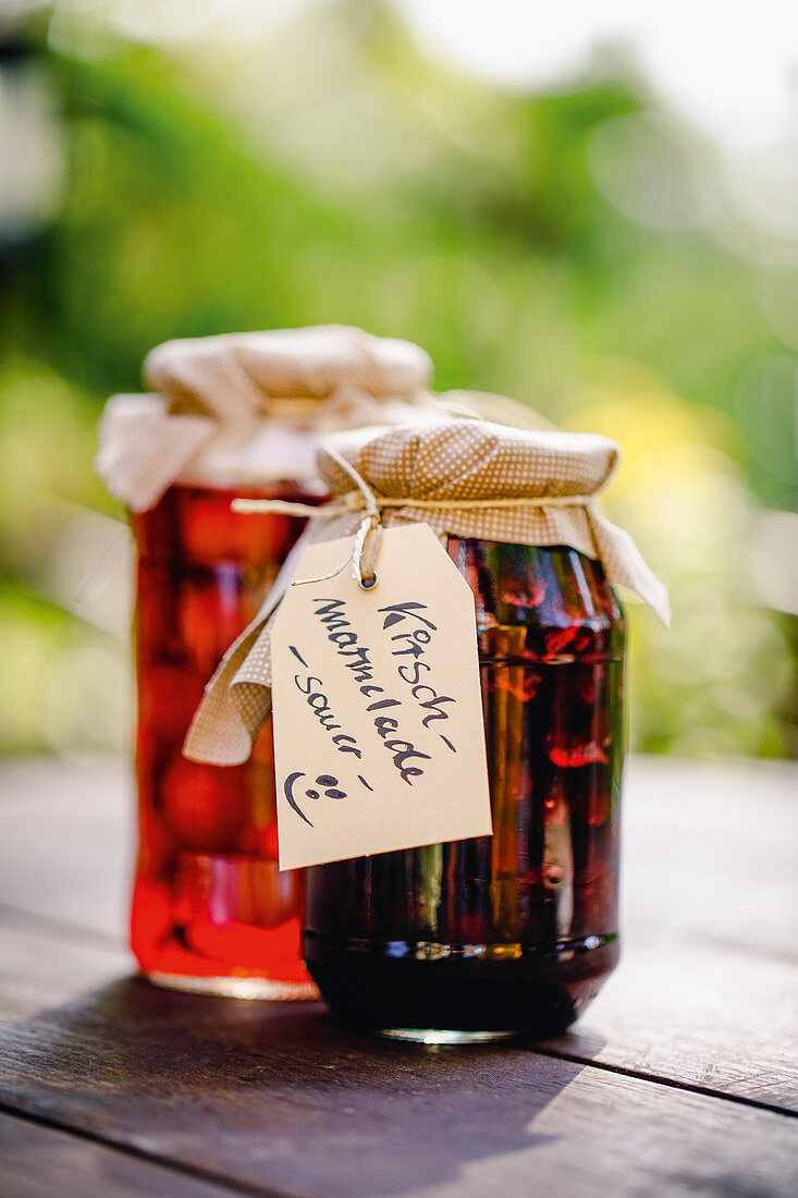 Sour cherry jam with vanilla