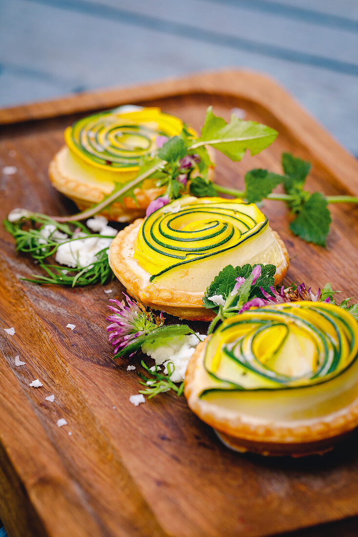 Courgette tartlets