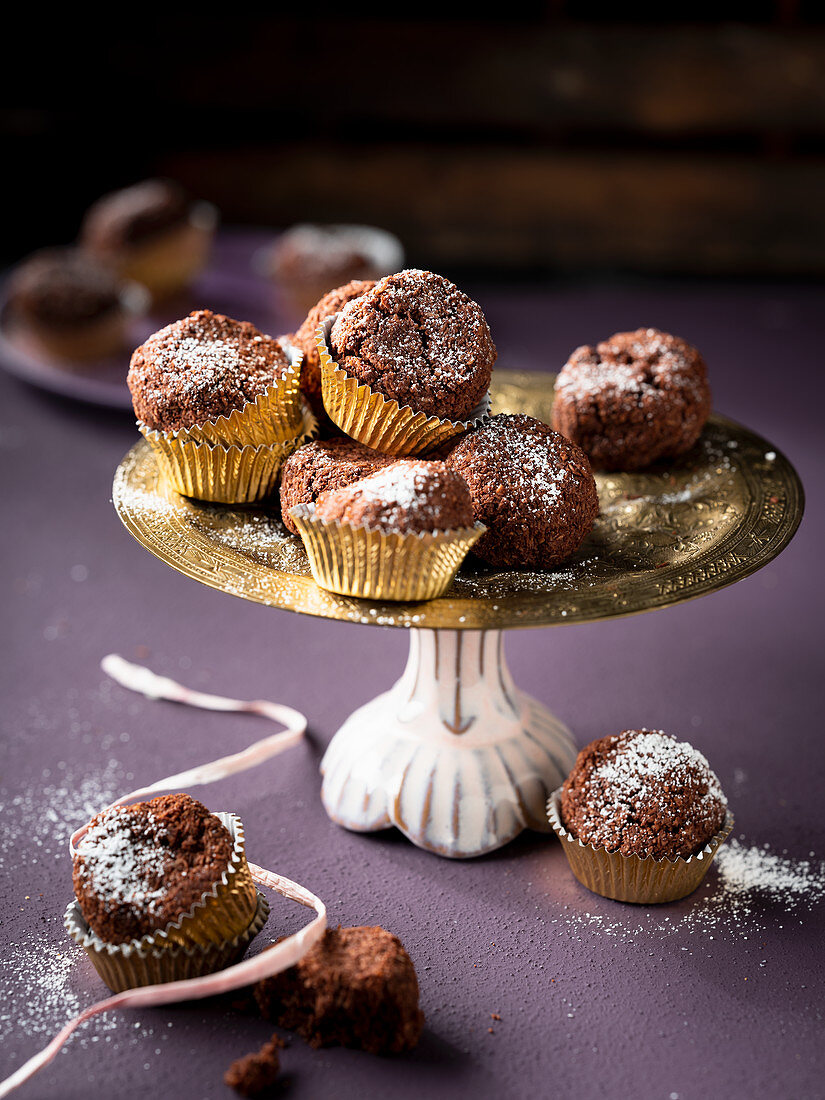 Schokomakronen-Muffins zu Weihnachten