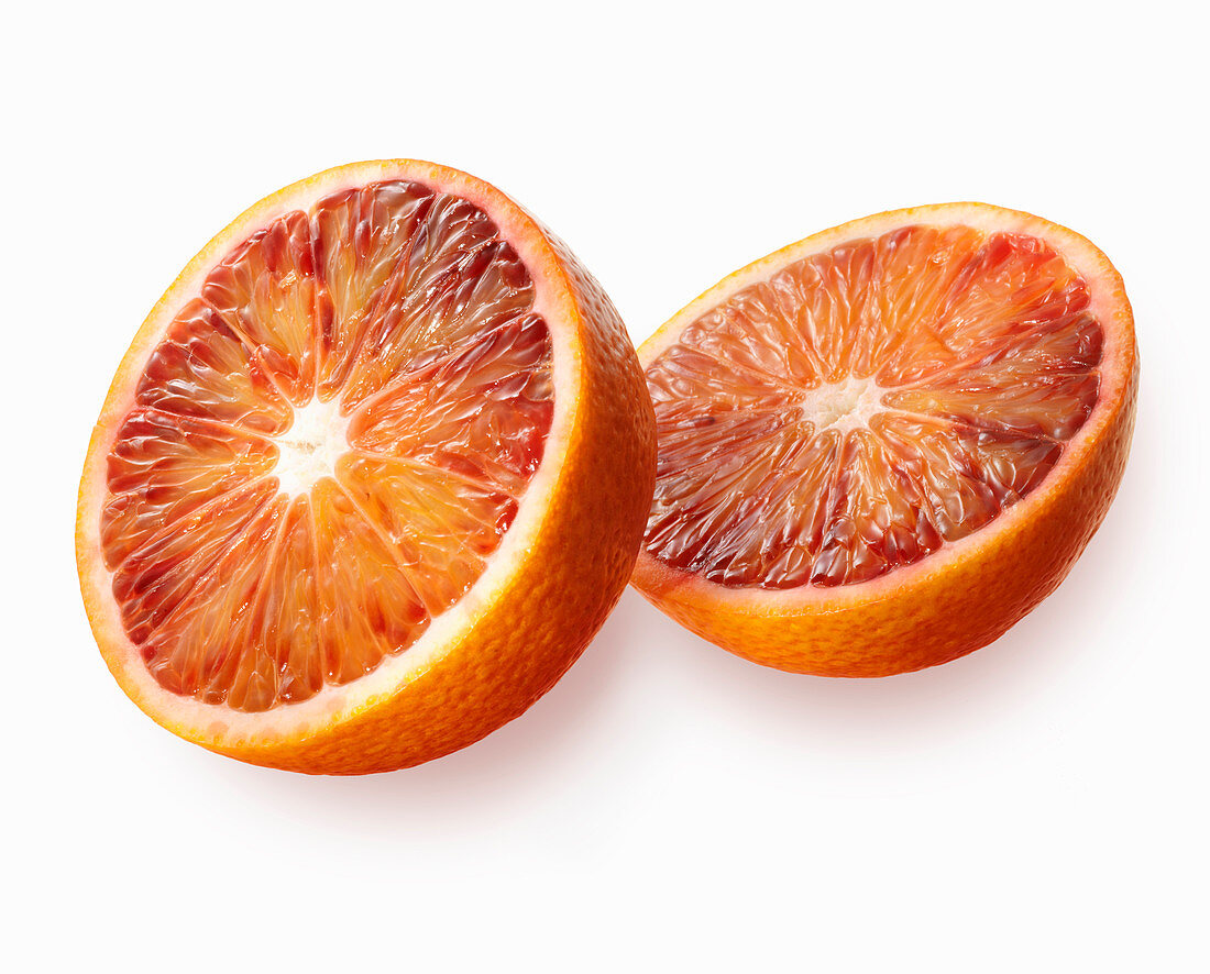 Halved blood orange